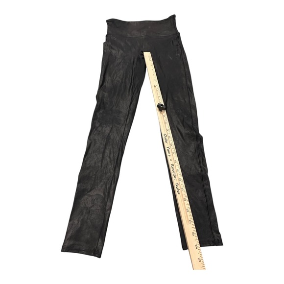 Spanx Faux Leather Leggings Women's Black High Waisted‎ Size Large - Picture 10 of 14